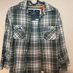 Superdry Long Sleeve Button Down; Size: Small; Color: Green
